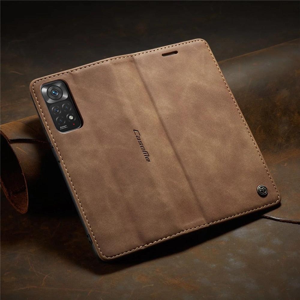Coque en Cuir Mat pour Xiaomi Mi 9T CC9 10T 11T 12T Pro Lite 5G Redmi Note 8 9s 10 11 11S Pro Portefeuille Housse à Rabat Poco F3 M3 Pro Femmes avec Porte-Cartes Support Magnétique Étui en Cuir à Rabat