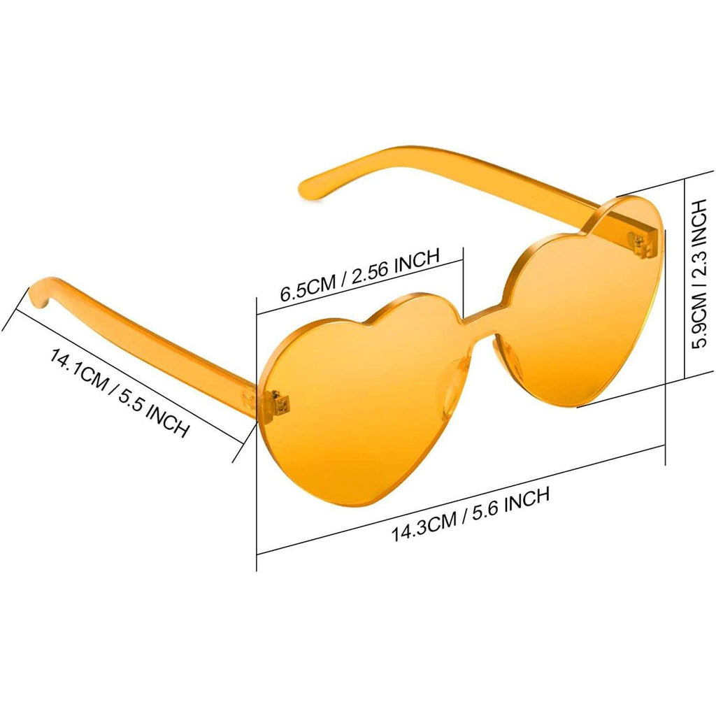 Lunettes de soleil en forme de cœur Maxdot, lunettes de fête