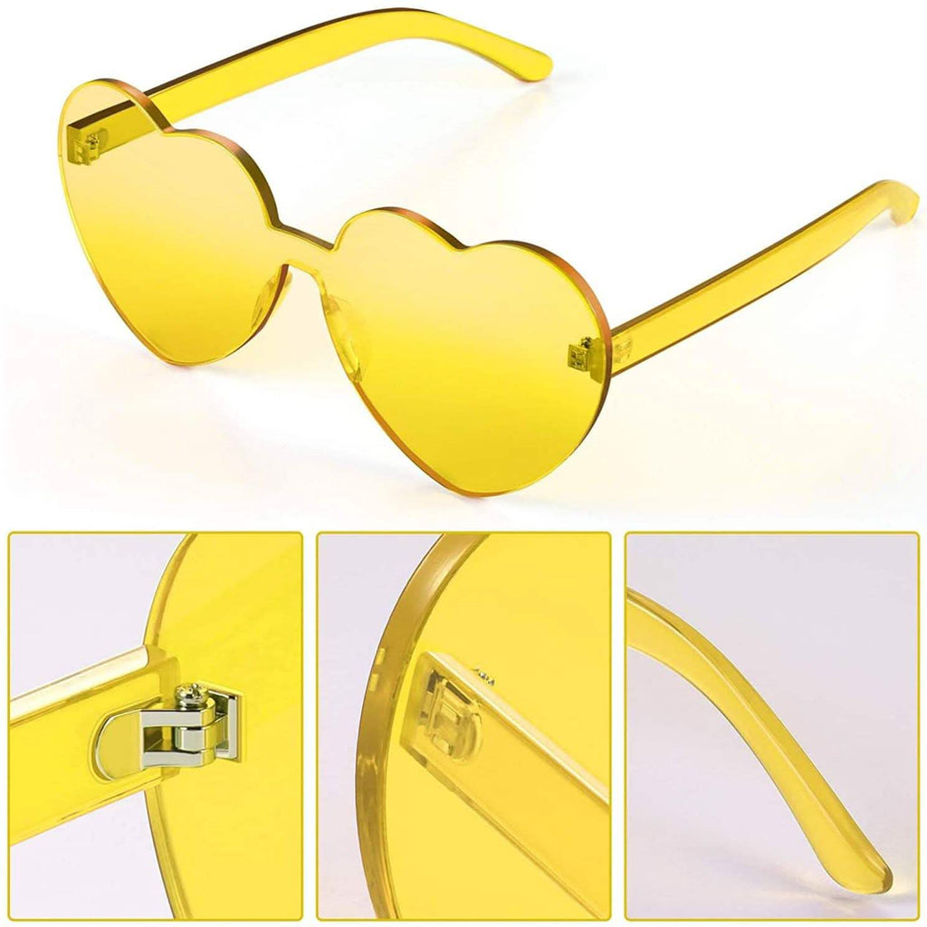 Lunettes de soleil en forme de cœur Maxdot, lunettes de fête