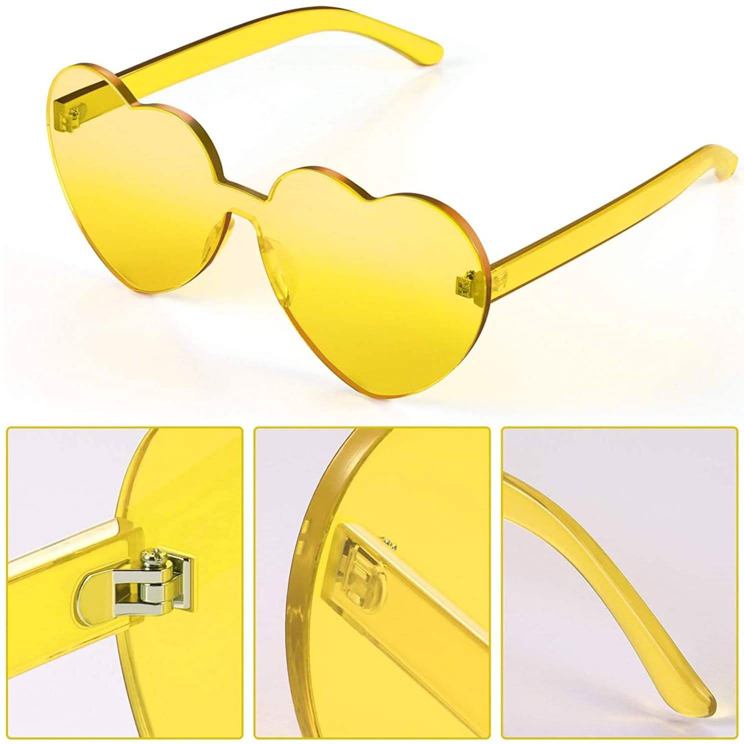 Lunettes de soleil en forme de cœur Maxdot, lunettes de fête
