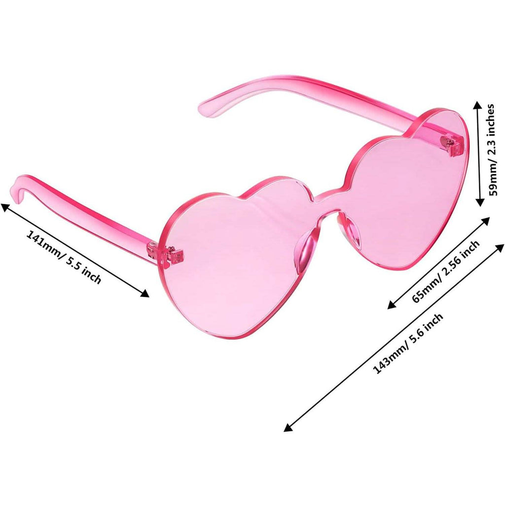 Lunettes de soleil en forme de cœur Maxdot, lunettes de fête
