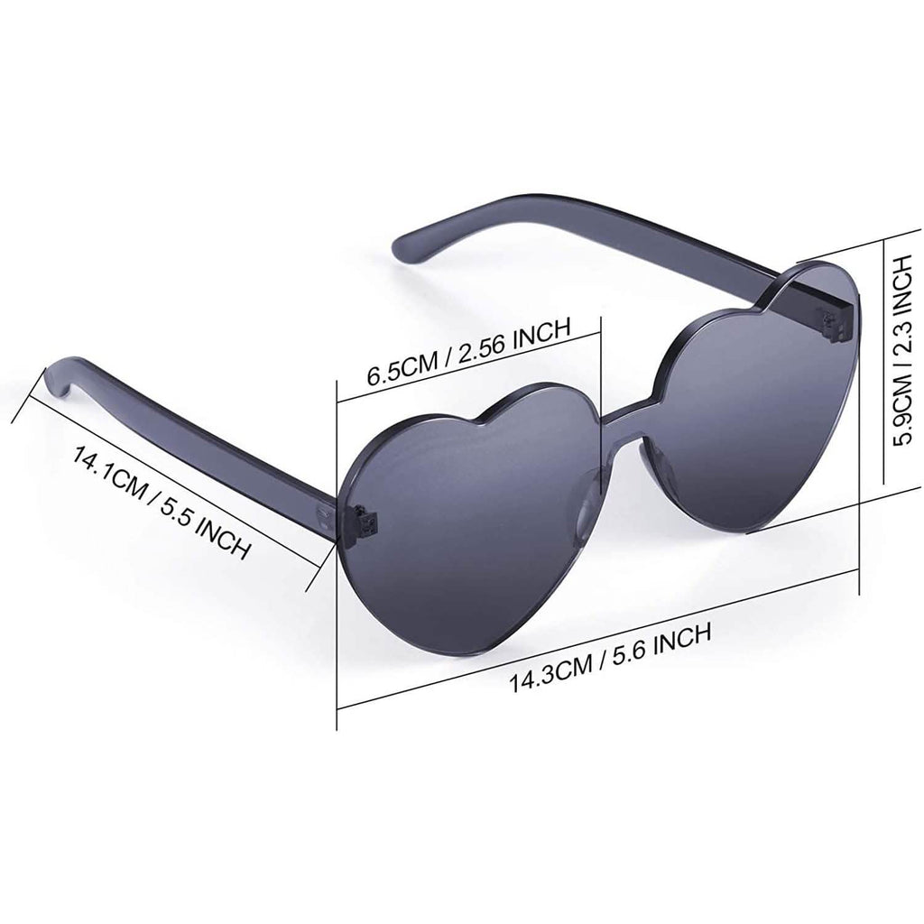 Lunettes de soleil en forme de cœur Maxdot, lunettes de fête