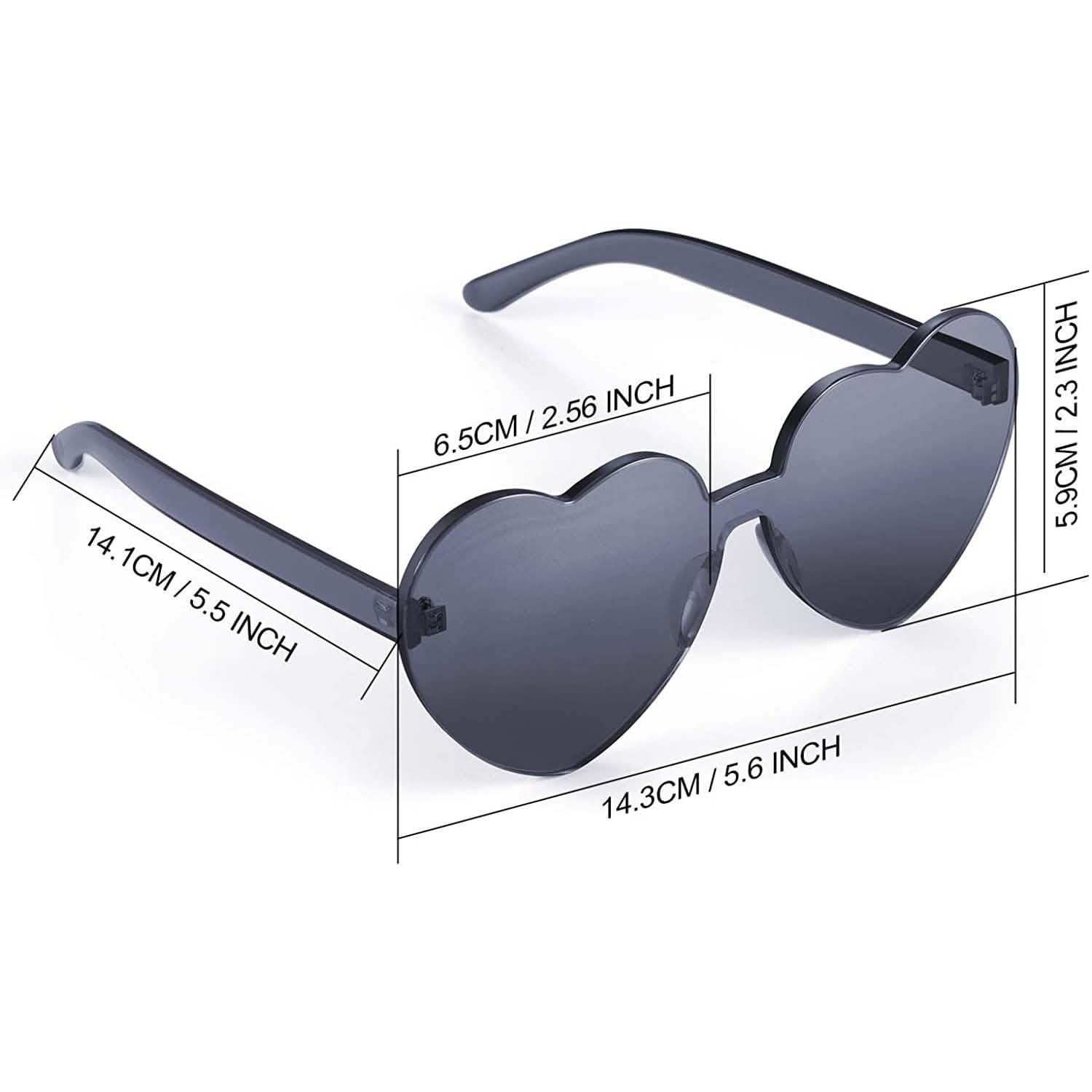 Lunettes de soleil en forme de cœur Maxdot, lunettes de fête