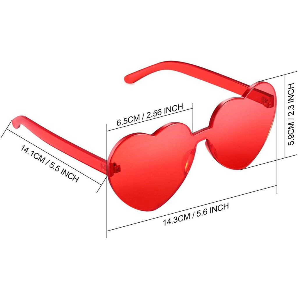 Lunettes de soleil en forme de cœur Maxdot, lunettes de fête