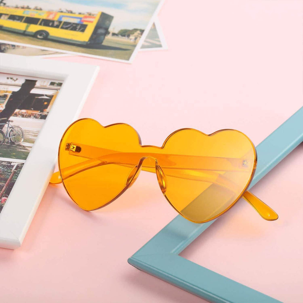 Lunettes de soleil en forme de cœur Maxdot, lunettes de fête