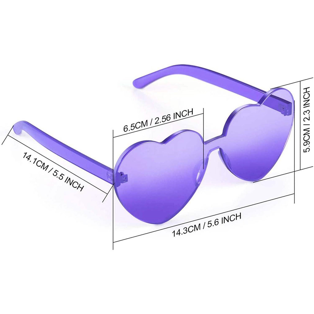 Lunettes de soleil en forme de cœur Maxdot, lunettes de fête