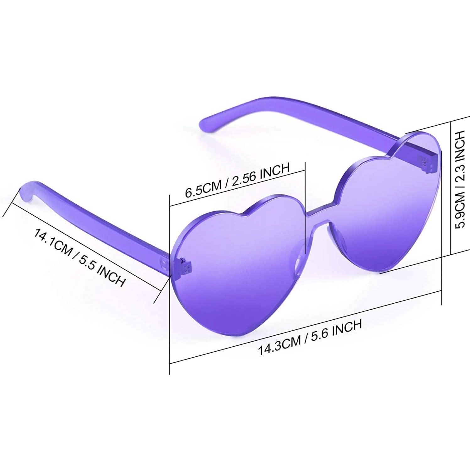 Lunettes de soleil en forme de cœur Maxdot, lunettes de fête
