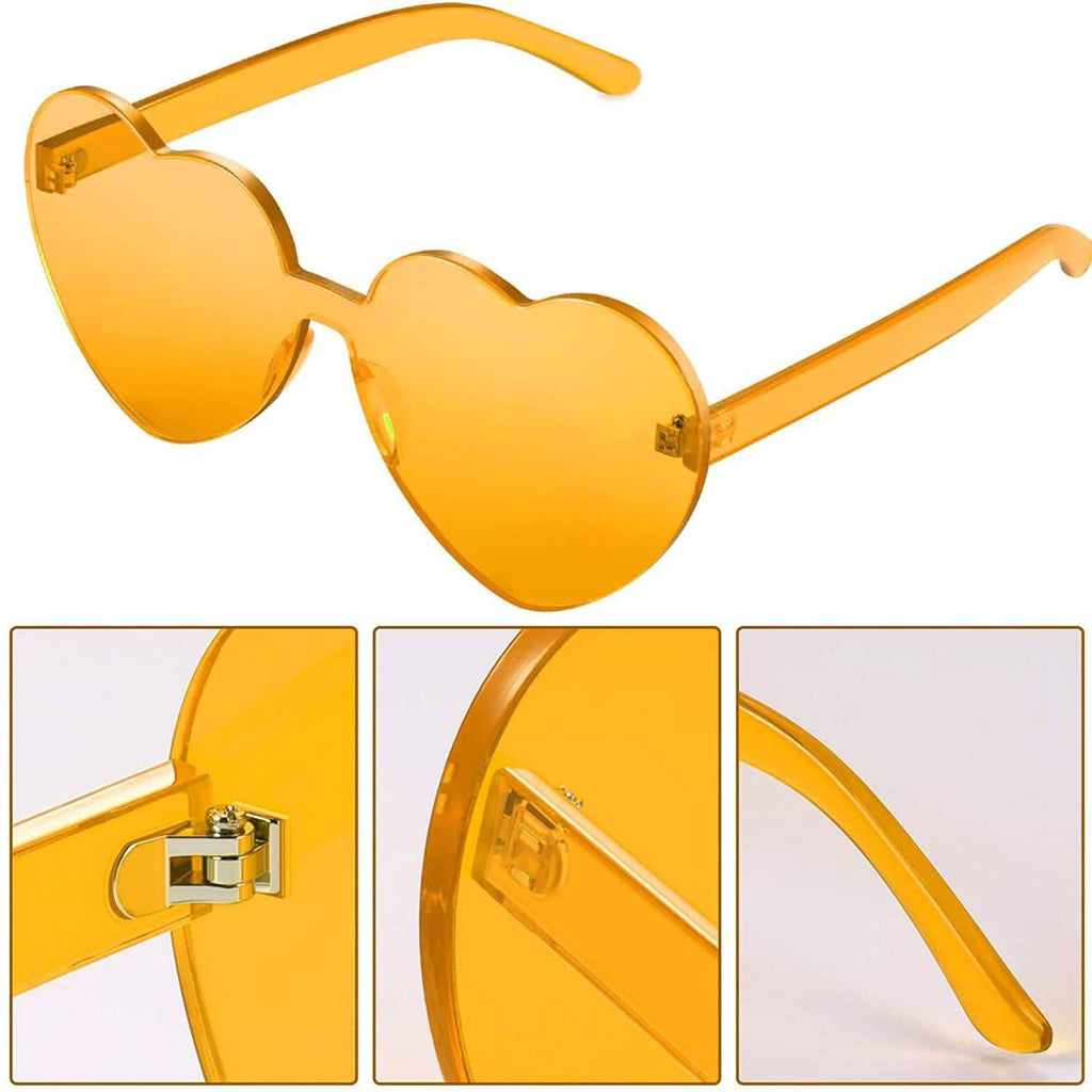 Lunettes de soleil en forme de cœur Maxdot, lunettes de fête