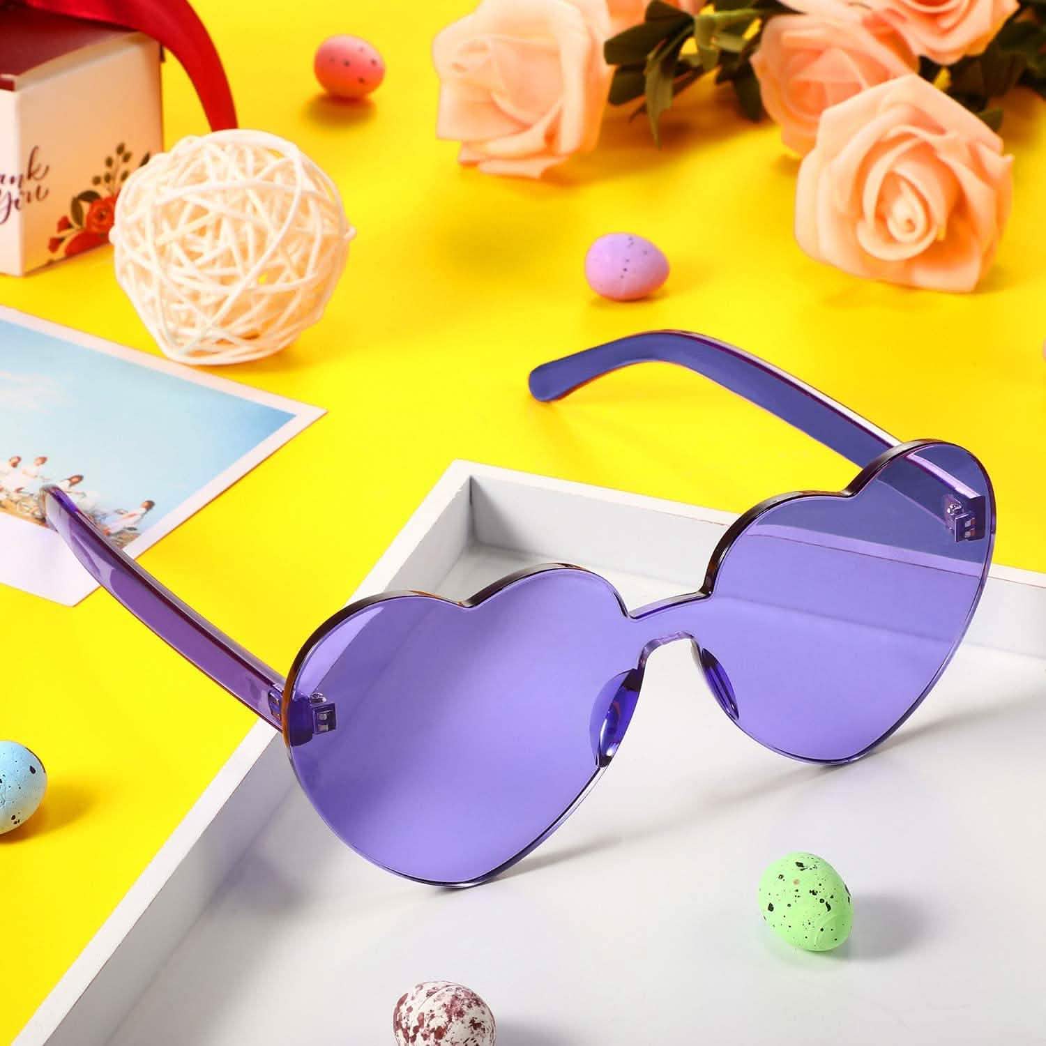 Lunettes de soleil en forme de cœur Maxdot, lunettes de fête