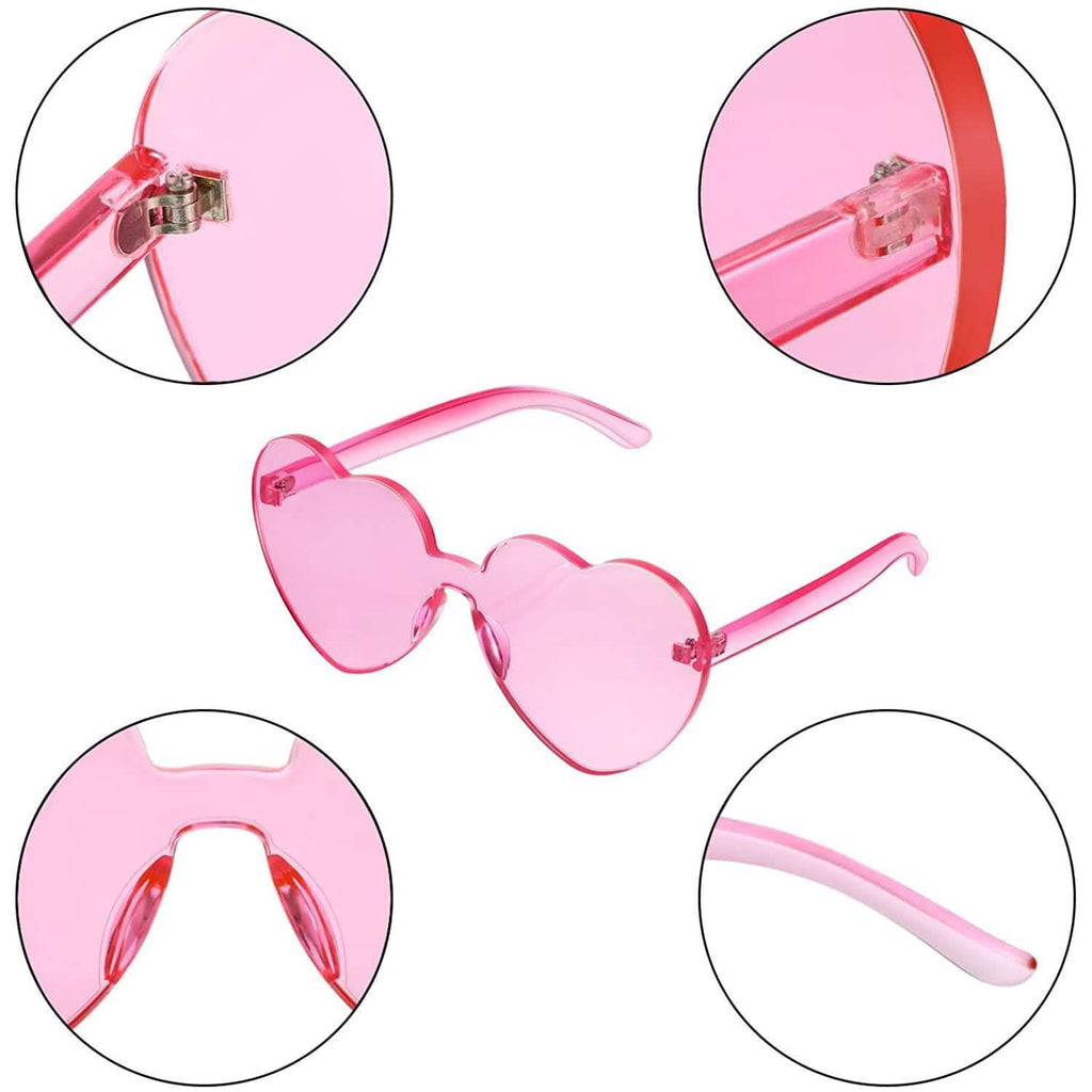 Lunettes de soleil en forme de cœur Maxdot, lunettes de fête