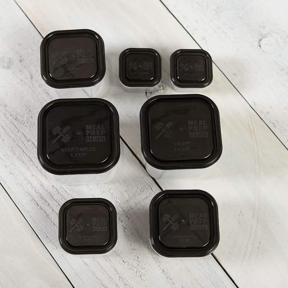 Kit de récipients à portions contrôlées Meal Prep Haven 7 pièces