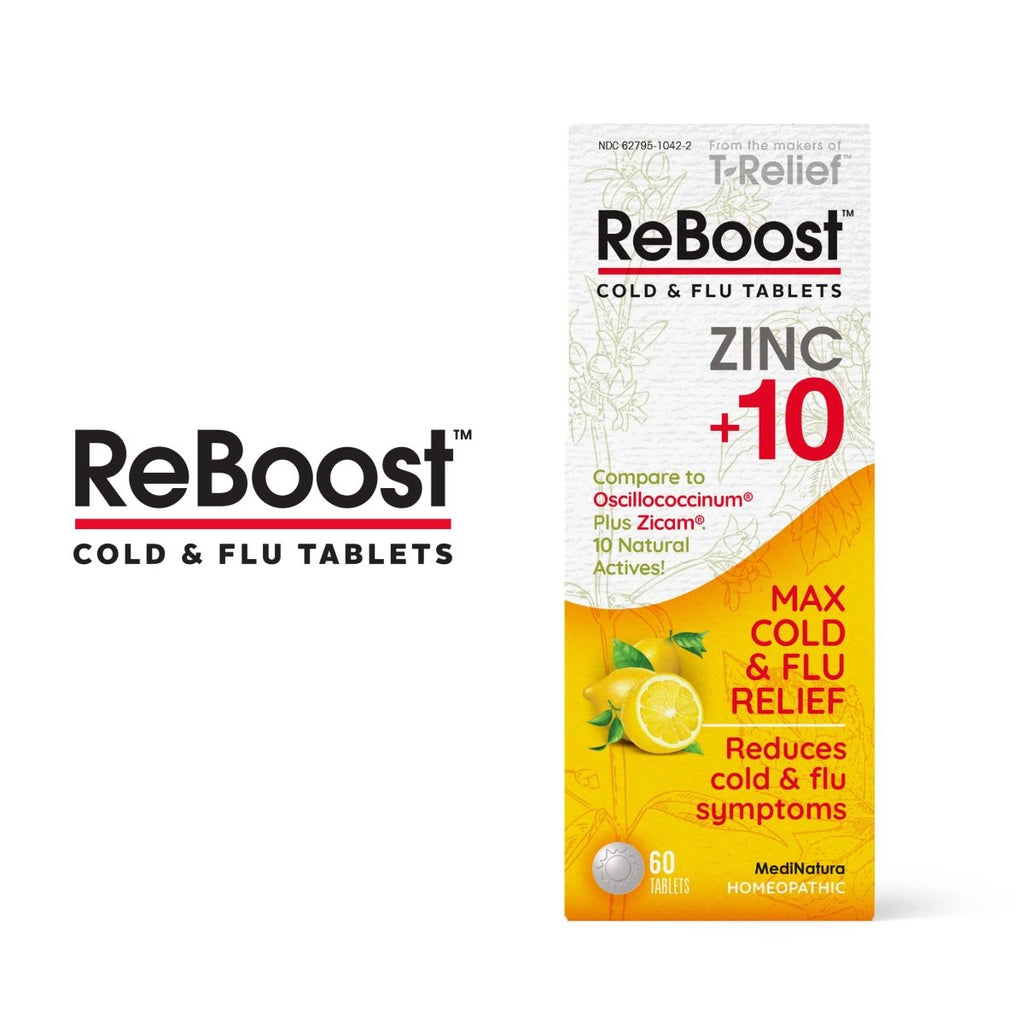 MediNatura Reboost Rhume/Grippe Citron 60 Comprimés