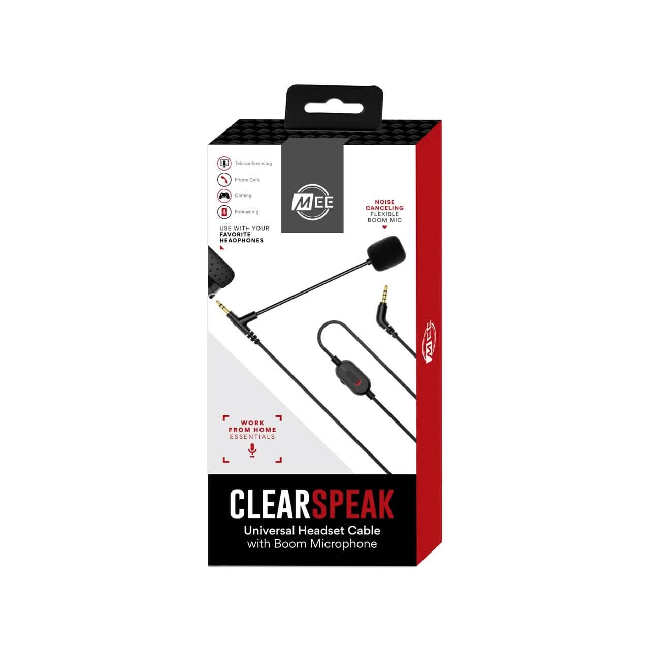 Câble de casque universel MEE audio Clearspeak avec microphone à perche