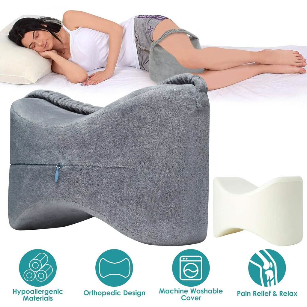 Oreiller de jambe ergonomique en mousse à mémoire de forme pour dormeurs latéraux