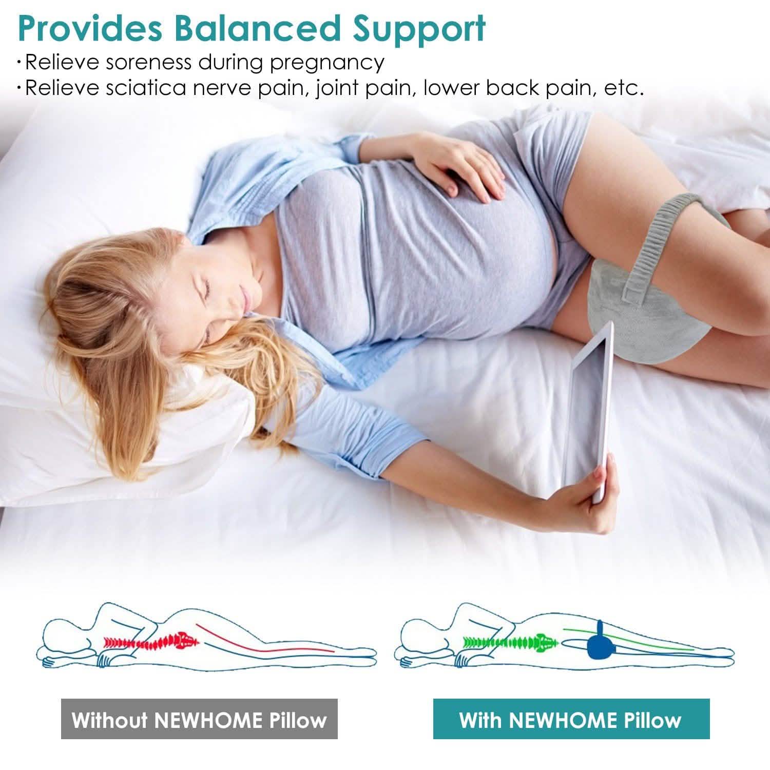 Oreiller de jambe ergonomique en mousse à mémoire de forme pour dormeurs latéraux