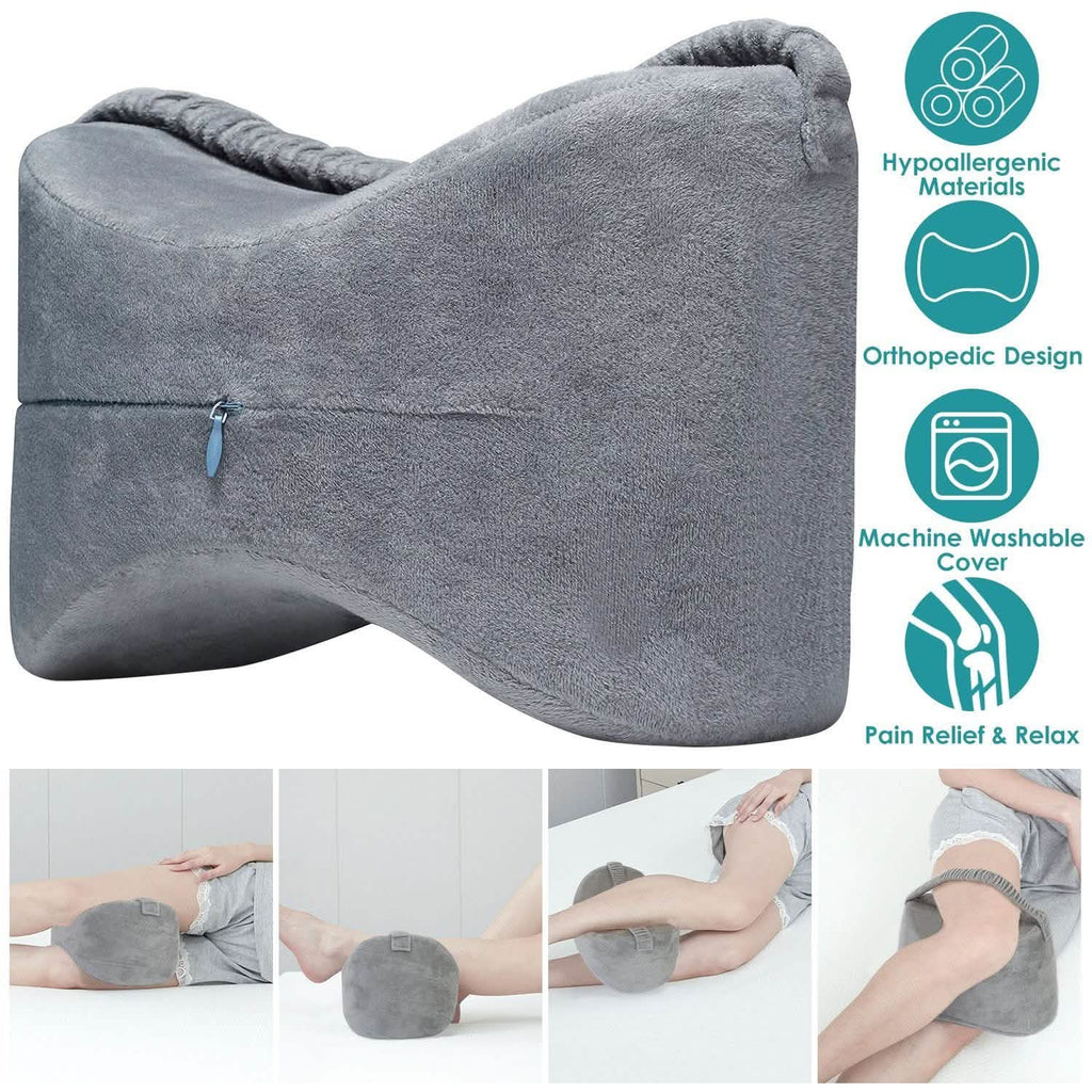Oreiller de jambe ergonomique en mousse à mémoire de forme pour dormeurs latéraux