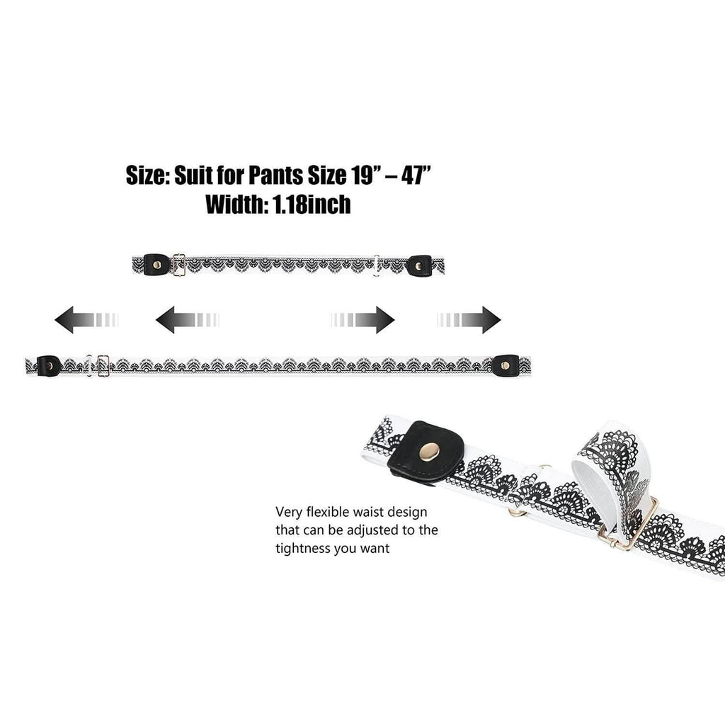 Ceintures ajustables extensibles sans boucle pour hommes et femmes