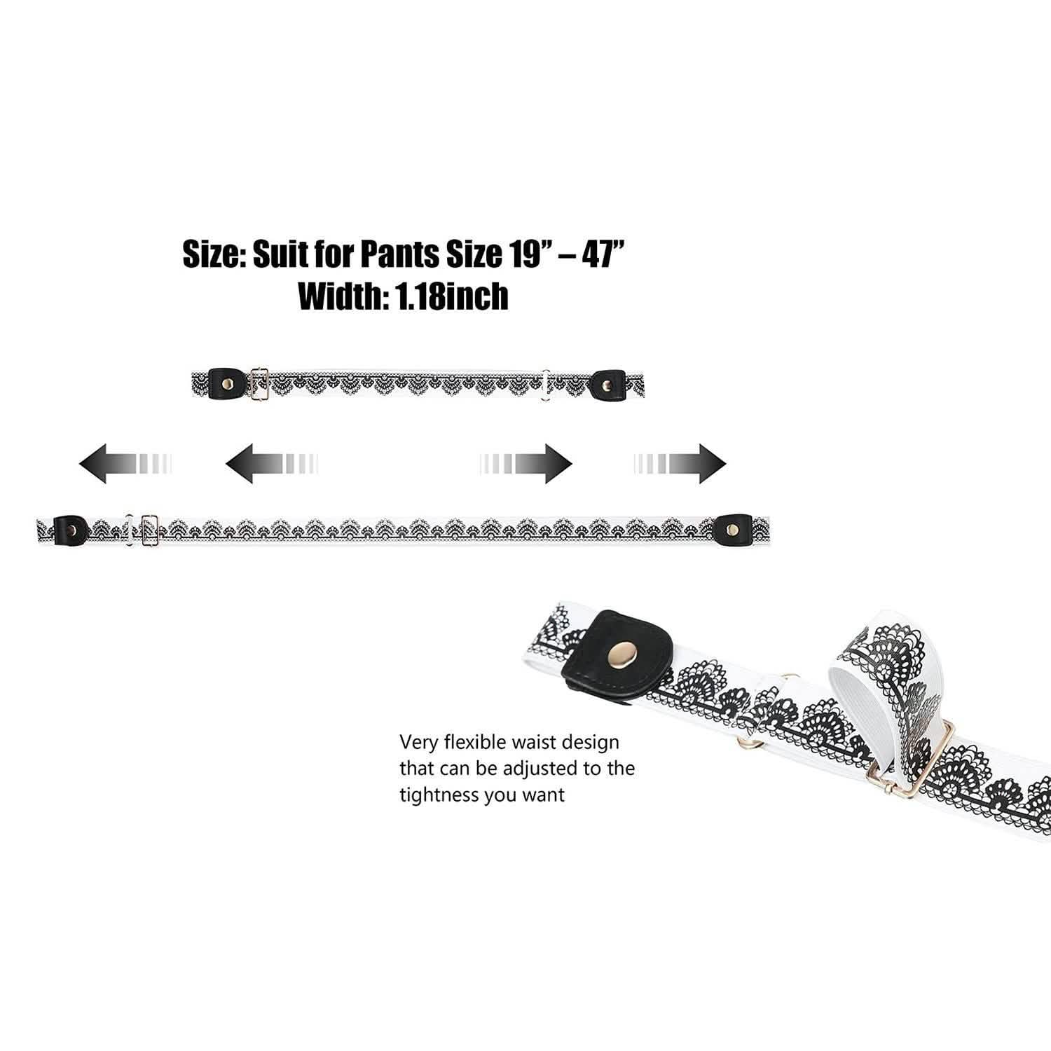 Ceintures ajustables extensibles sans boucle pour hommes et femmes