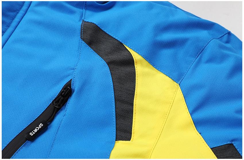 Blouson d'hiver bleu pour homme - Neuf, ski, neige, chaud, manteau - Nouveau design, élégant, respirant - Veste confortable, décontractée, à capuche, imperméable, polaire épaisse pour homme - Veste à capuche détachable