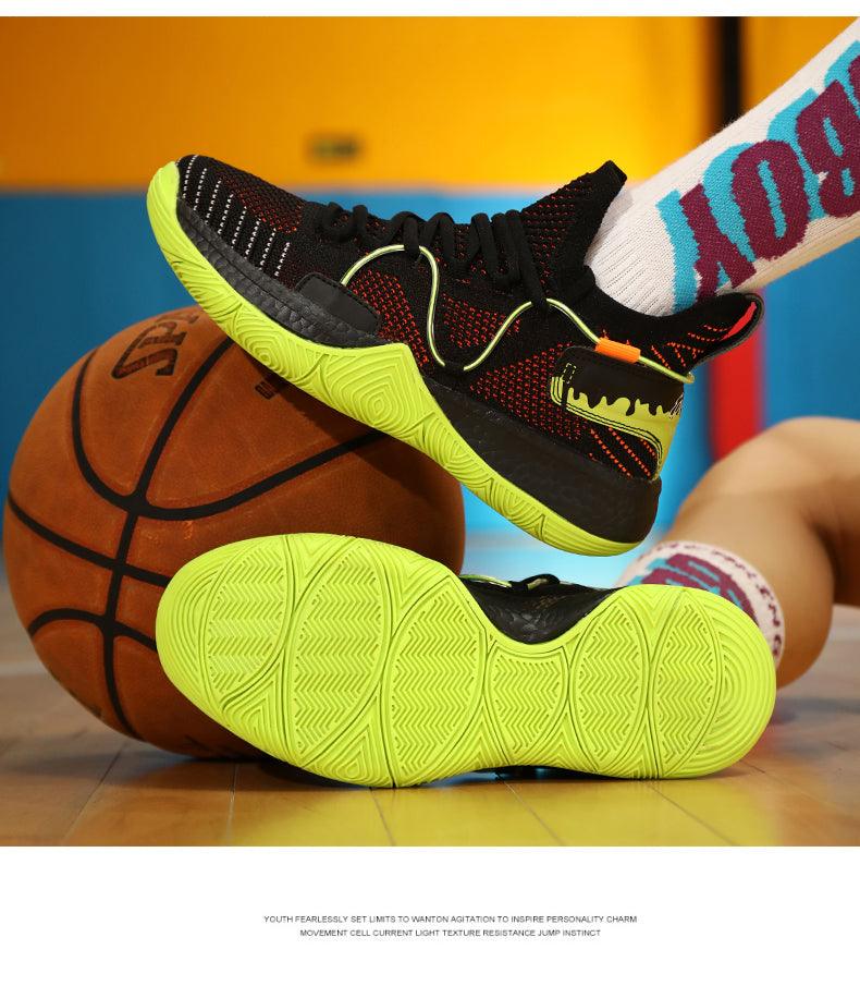 Chaussures de basket-ball respirantes pour hommes, amortissantes, montantes, pour le sport, l'entraînement en extérieur, bottes de cheville légères professionnelles antidérapantes pour la course à pied et la marche