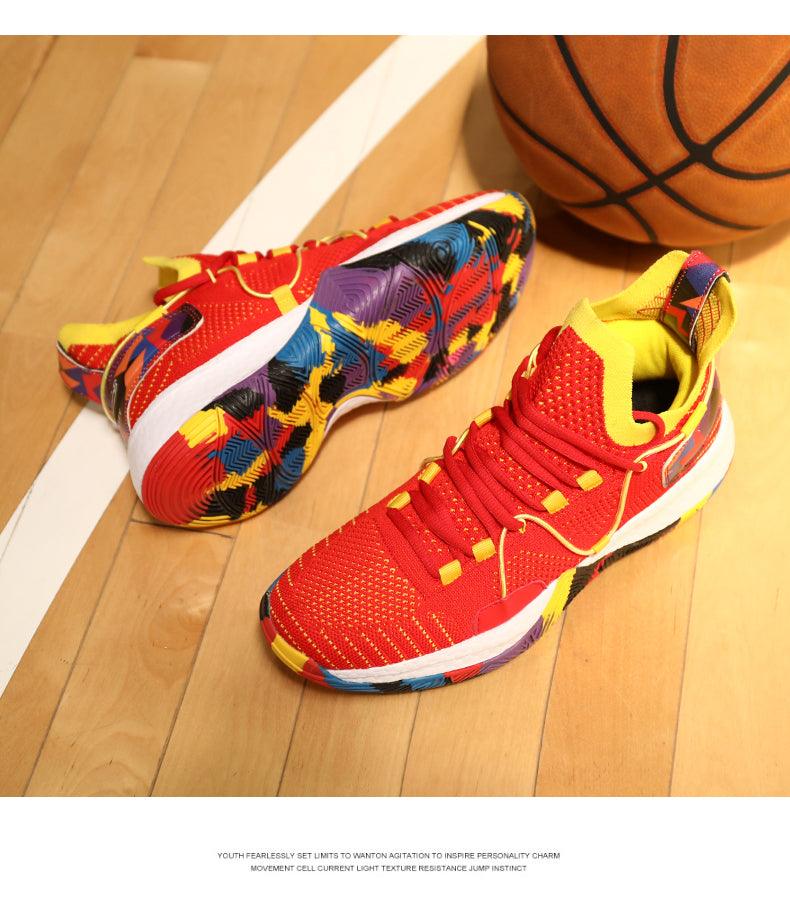 Chaussures de basket-ball respirantes pour hommes, amortissantes, montantes, pour le sport, l'entraînement en extérieur, bottes de cheville légères professionnelles antidérapantes pour la course à pied et la marche