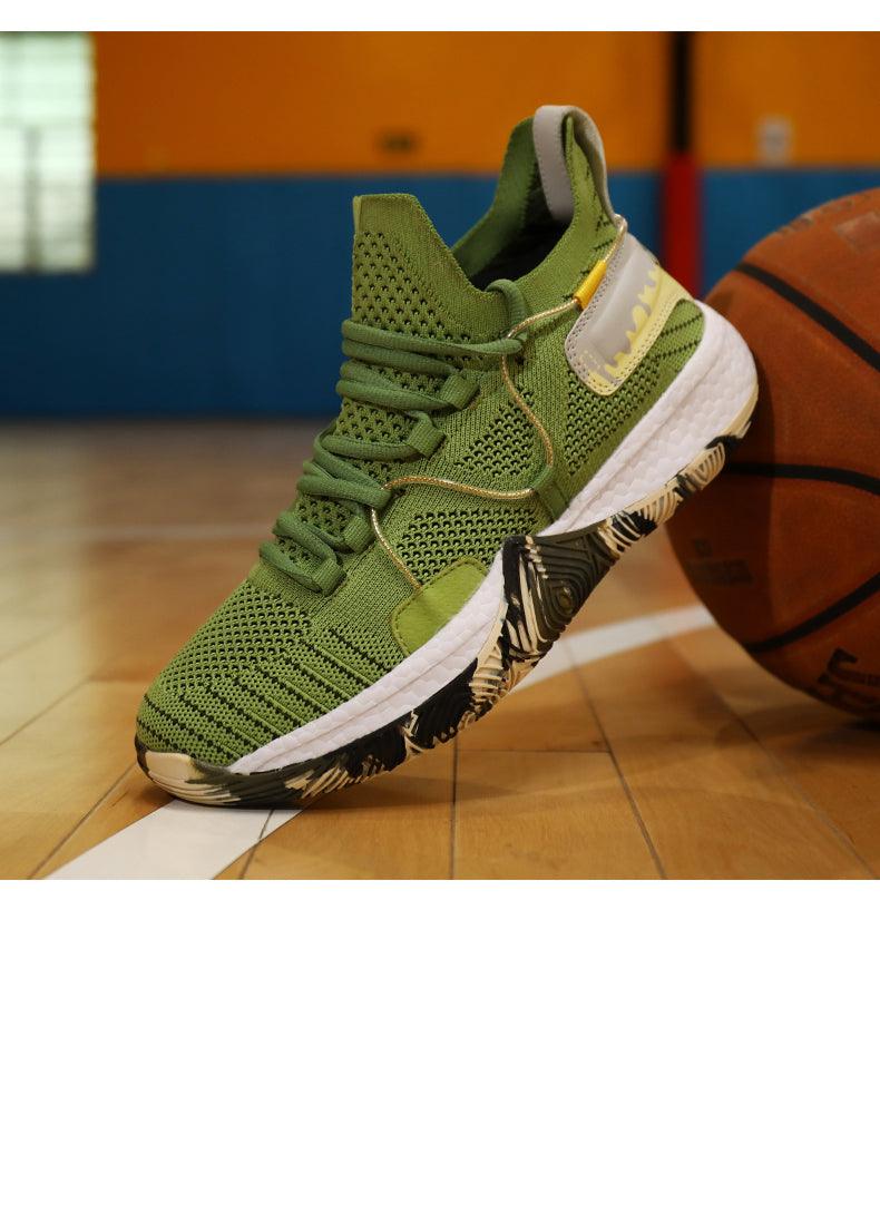 Chaussures de basket-ball respirantes pour hommes, amortissantes, montantes, pour le sport, l'entraînement en extérieur, bottes de cheville légères professionnelles antidérapantes pour la course à pied et la marche