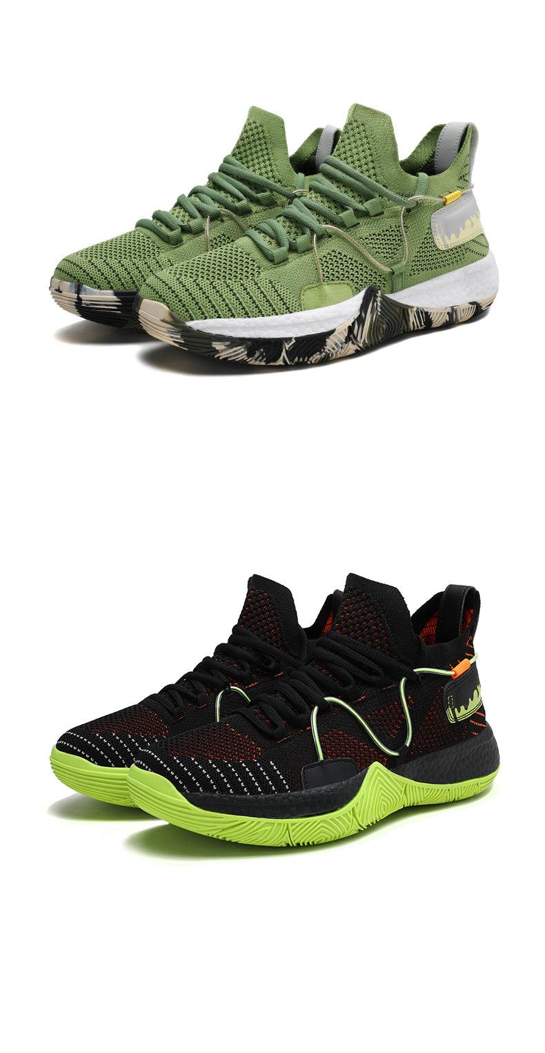 Chaussures de basket-ball respirantes pour hommes, amortissantes, montantes, pour le sport, l'entraînement en extérieur, bottes de cheville légères professionnelles antidérapantes pour la course à pied et la marche