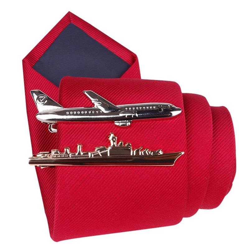 Pinces à cravate élégantes pour hommes, pince à cravate, pince à cravate, bijoux de fête de mariage, cadeau pour hommes, pince à cravate en forme de dauphin ou d'avion, bijoux de fête de mariage