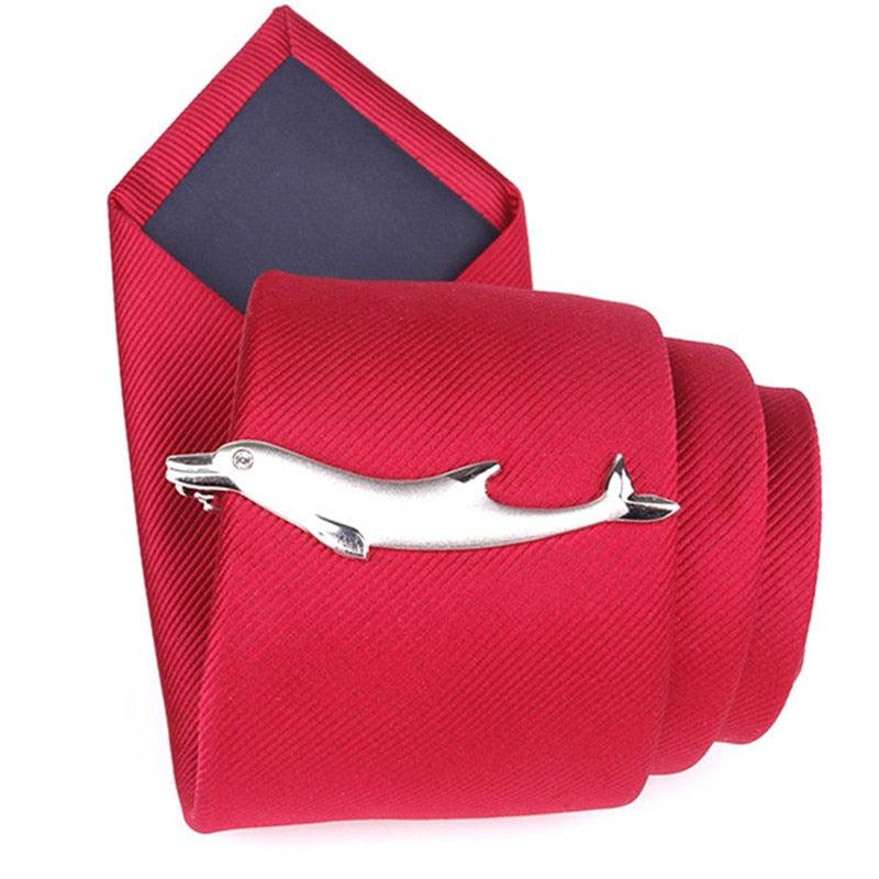 Pinces à cravate élégantes pour hommes, pince à cravate, pince à cravate, bijoux de fête de mariage, cadeau pour hommes, pince à cravate en forme de dauphin ou d'avion, bijoux de fête de mariage