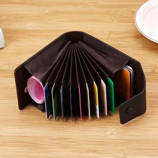 Portefeuille Homme en Similicuir avec 10 Emplacements Cartes et Porte-Monnaie