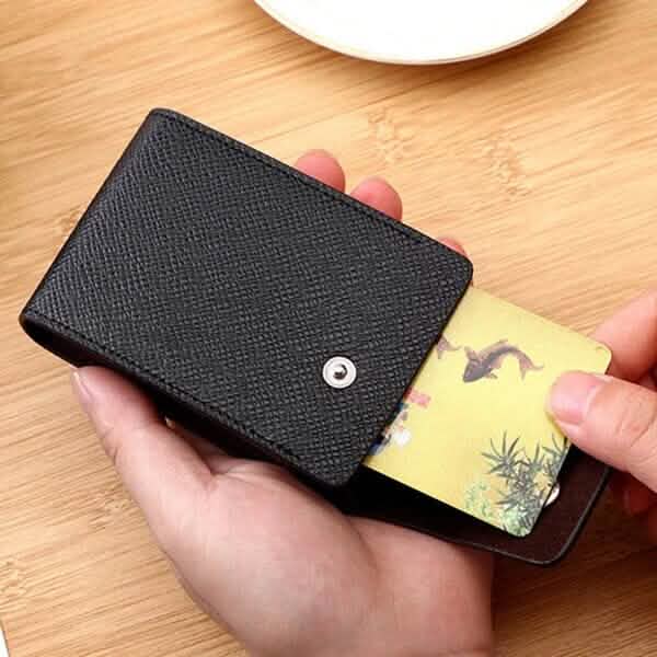 Portefeuille Homme en Similicuir avec 10 Emplacements Cartes et Porte-Monnaie