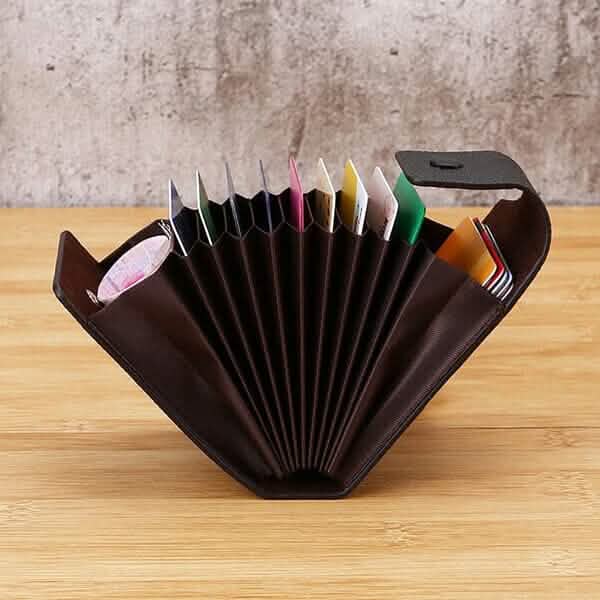 Portefeuille Homme en Similicuir avec 10 Emplacements Cartes et Porte-Monnaie