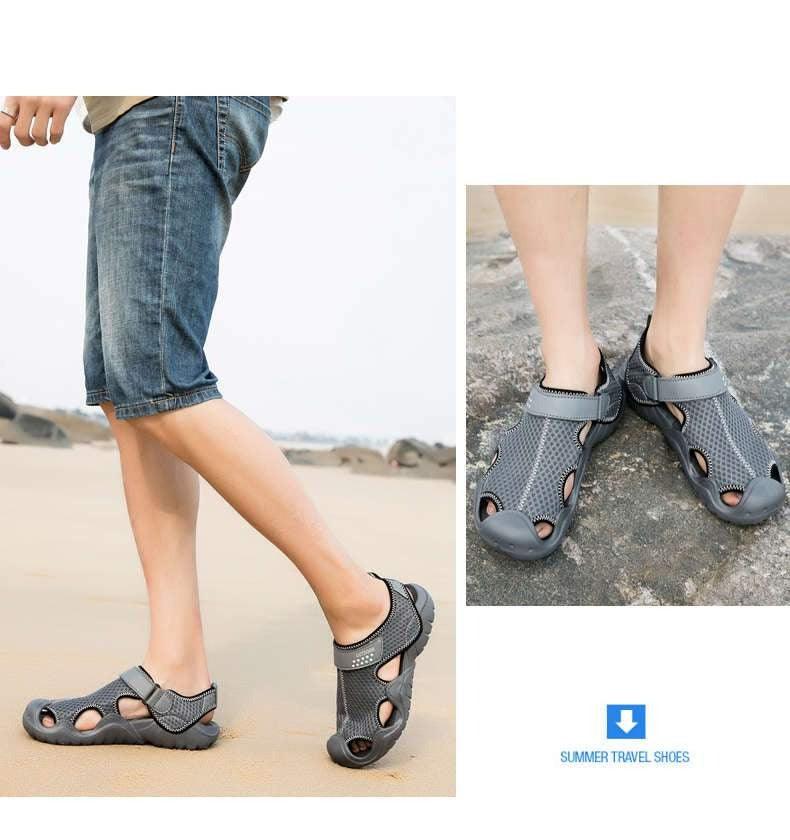 Hommes Tongs Sandales Chaussons d'été Chaussons de plage d'été Sandales Respirantes Chaussures à enfiler Chaussures d'extérieur à enfiler Marche Décontractée Clogs à la Mode pour Hommes