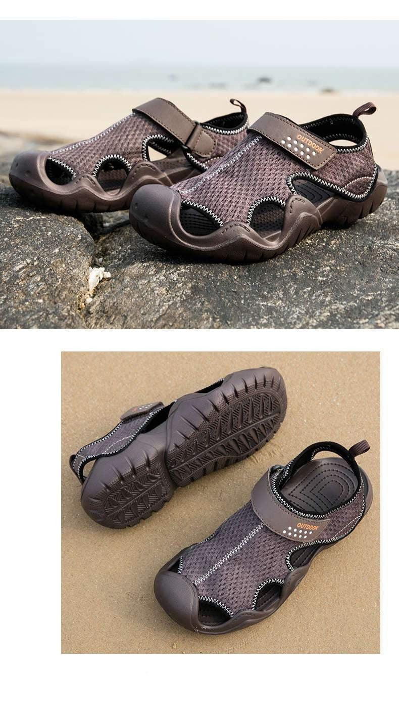 Hommes Tongs Sandales Chaussons d'été Chaussons de plage d'été Sandales Respirantes Chaussures à enfiler Chaussures d'extérieur à enfiler Marche Décontractée Clogs à la Mode pour Hommes
