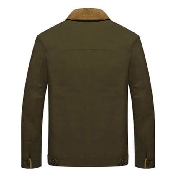 Veste tactique militaire pour homme avec col en fourrure