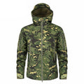 Veste Camouflage Homme Verte Automne Blouson Léger Imperméable Vêtement Tactique Coupe-Vent Camouflage Homme Veste de Neige d'extérieur Respirante