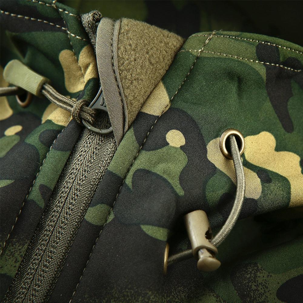 Veste Camouflage Homme Verte Automne Blouson Léger Imperméable Vêtement Tactique Coupe-Vent Camouflage Homme Veste de Neige d'extérieur Respirante