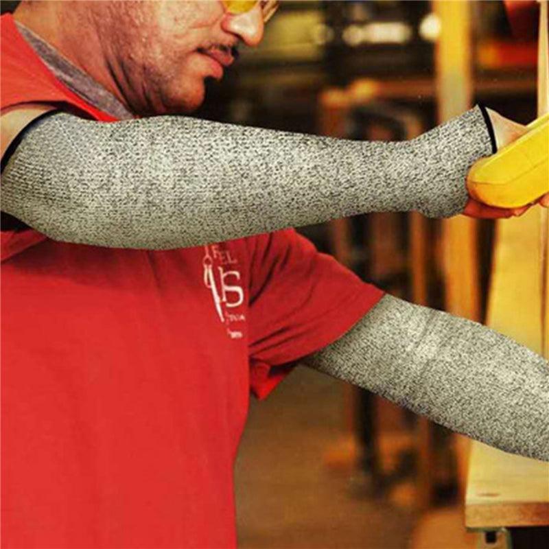 Manches de bras grises pour hommes, manches de protection résistantes sans doigts, manches de bras pour hommes et femmes, protection UV, manches de bras rafraîchissantes, protège-bras avec trou pour le pouce