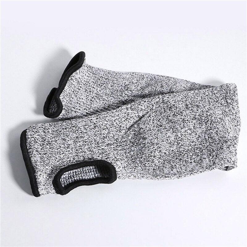 Manches de bras grises pour hommes, manches de protection résistantes sans doigts, manches de bras pour hommes et femmes, protection UV, manches de bras rafraîchissantes, protège-bras avec trou pour le pouce
