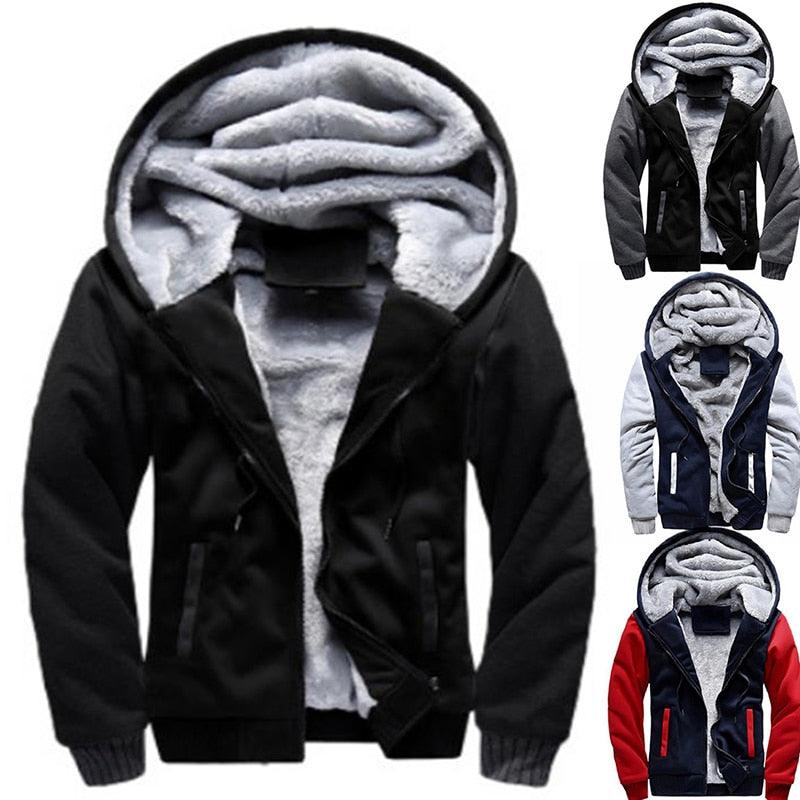 Hommes Sweats à Capuche Automne Mode Sweat-shirt Homme Veste à Capuche Blousons à Capuche Hiver Manteaux Chauds Homme Hiver Lourd Manches Longues Sport Doux Sweat-shirts