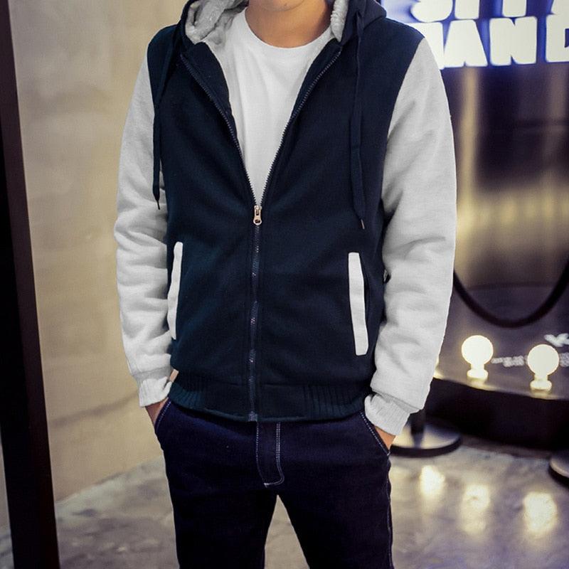 Hommes Sweats à Capuche Automne Mode Sweat-shirt Homme Veste à Capuche Blousons à Capuche Hiver Manteaux Chauds Homme Hiver Lourd Manches Longues Sport Doux Sweat-shirts