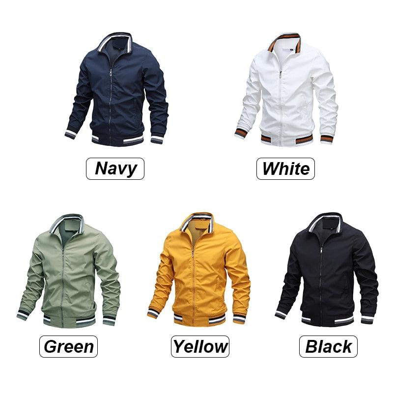 Blouson léger homme, nouvelle veste décontractée coupe-vent, vestes coupe-vent pour homme, printemps, automne, décontracté, extérieur, imperméable, élégant, bleu, slim