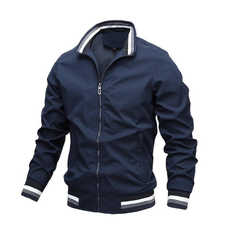 Blouson léger homme, nouvelle veste décontractée coupe-vent, vestes coupe-vent pour homme, printemps, automne, décontracté, extérieur, imperméable, élégant, bleu, slim
