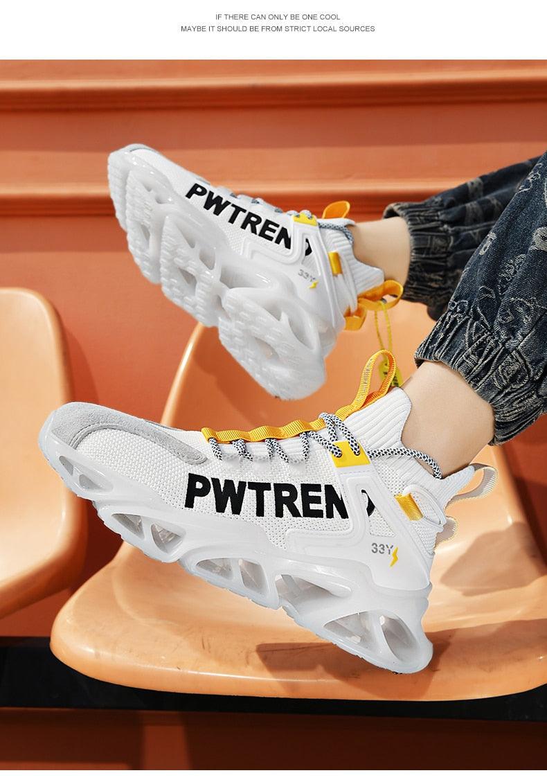 Chaussures de sport de luxe décontractées pour hommes Baskets blanches de mode pour la course à pied et la marche Athlétisme Baskets de course pour hommes Nouvelles baskets