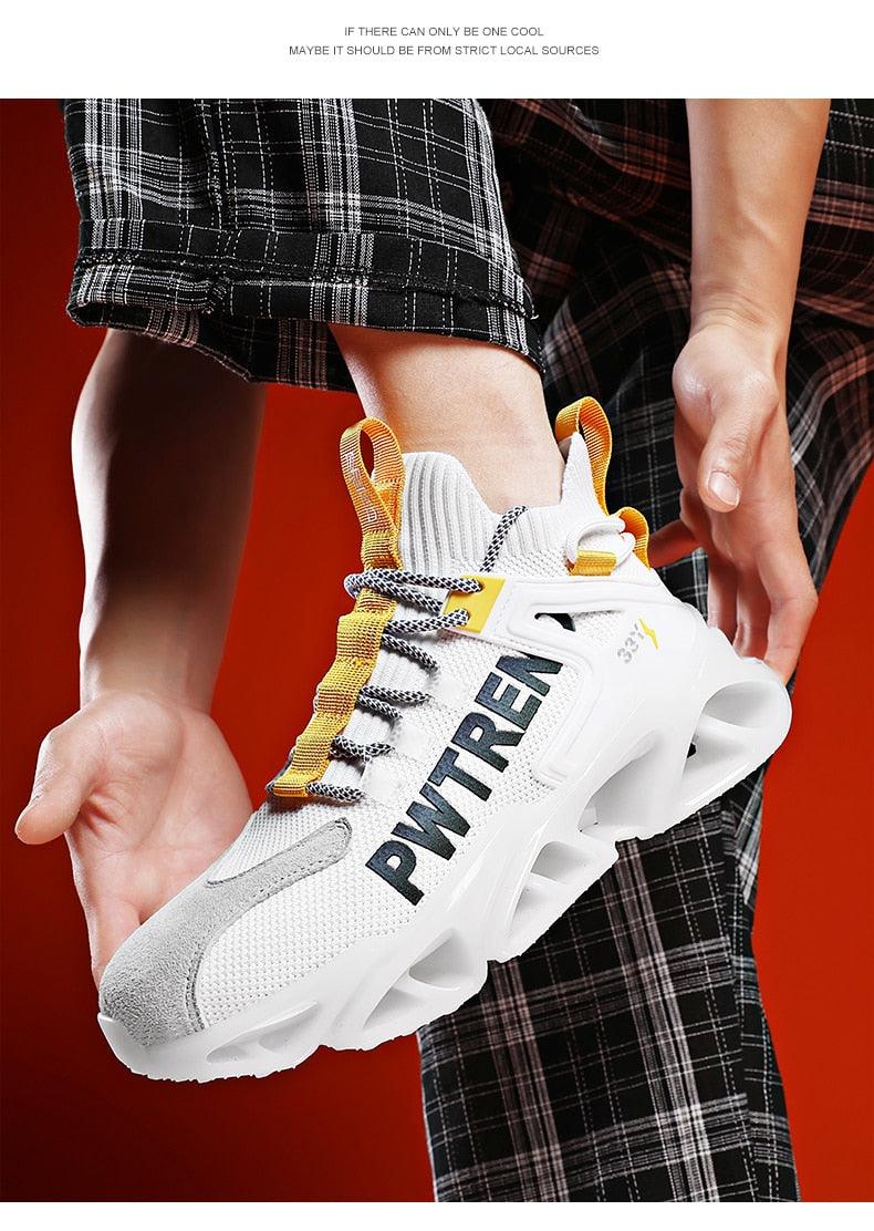 Chaussures de sport de luxe décontractées pour hommes Baskets blanches de mode pour la course à pied et la marche Athlétisme Baskets de course pour hommes Nouvelles baskets