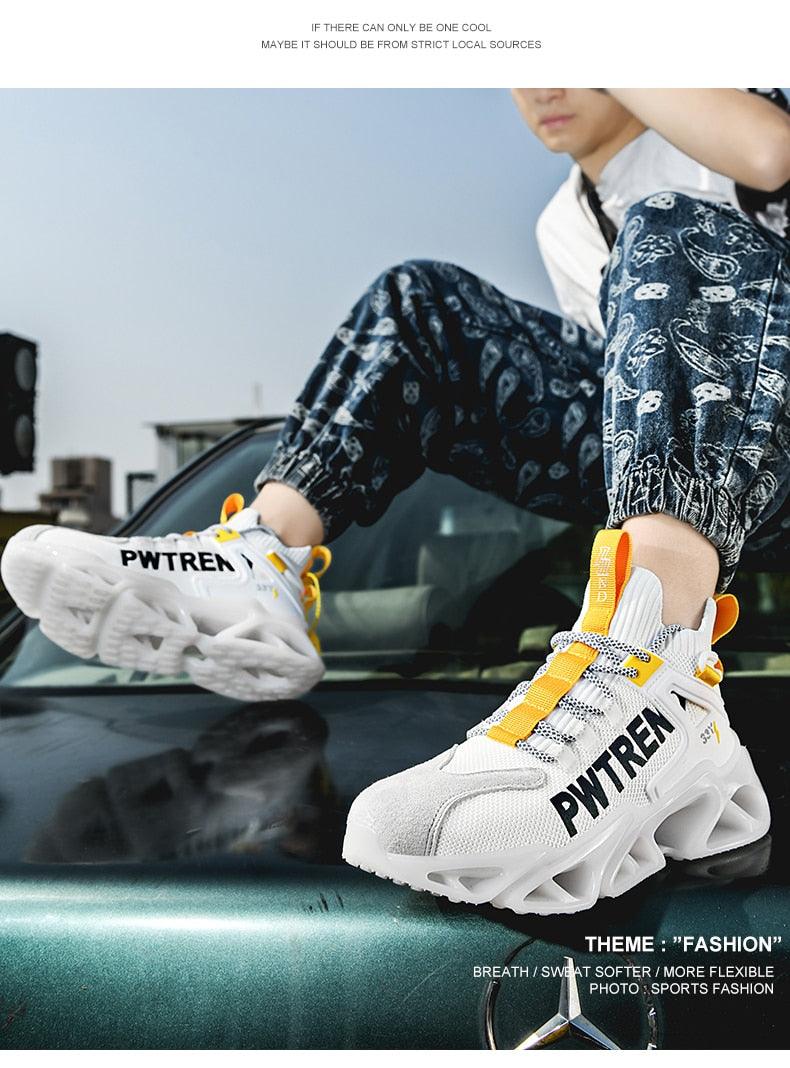 Chaussures de sport de luxe décontractées pour hommes Baskets blanches de mode pour la course à pied et la marche Athlétisme Baskets de course pour hommes Nouvelles baskets
