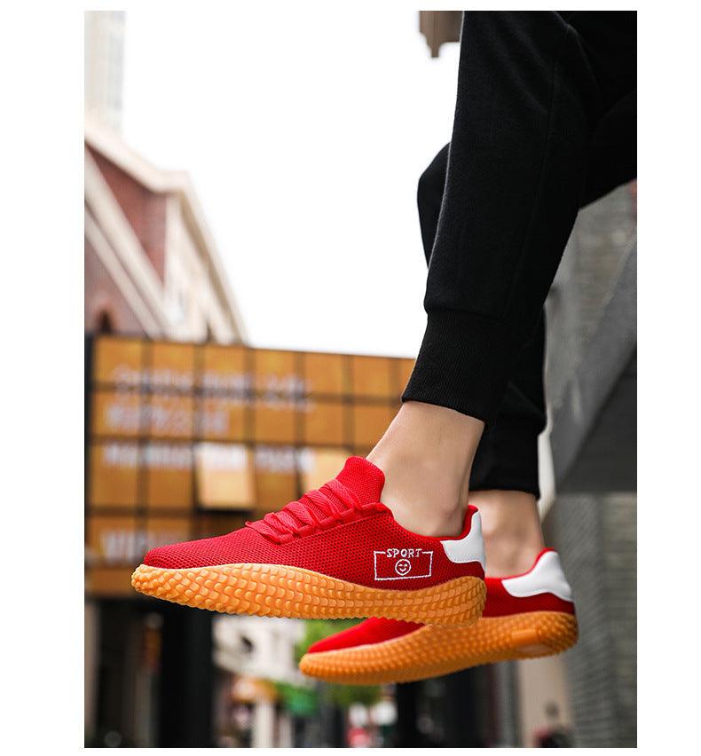 Baskets noires pour hommes Chaussures respirantes en maille Chaussures de sport noires à la mode Chaussures de marche plates et décontractées Chaussures décontractées respirantes Baskets montantes décontractées à lacets pour hommes à la mode