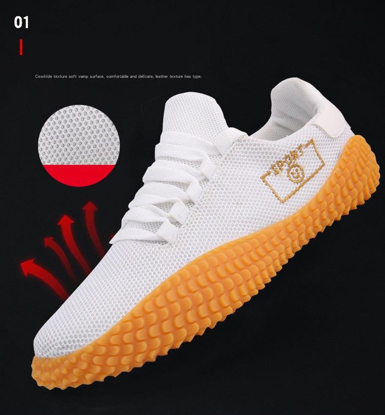 Baskets noires pour hommes Chaussures respirantes en maille Chaussures de sport noires à la mode Chaussures de marche plates et décontractées Chaussures décontractées respirantes Baskets montantes décontractées à lacets pour hommes à la mode