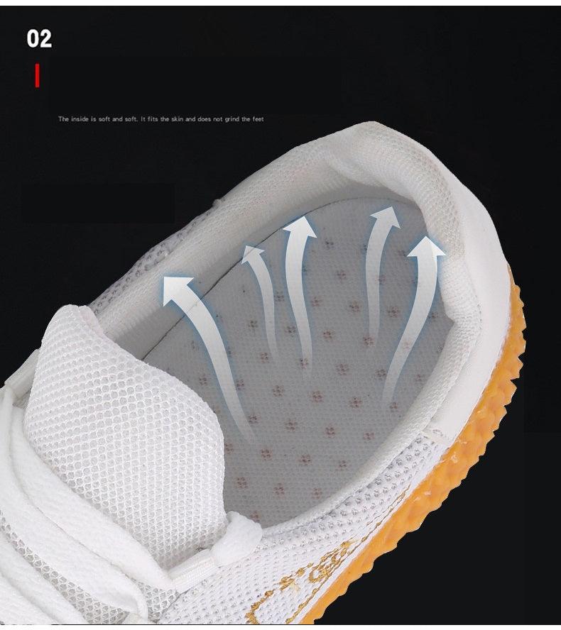 Baskets noires pour hommes Chaussures respirantes en maille Chaussures de sport noires à la mode Chaussures de marche plates et décontractées Chaussures décontractées respirantes Baskets montantes décontractées à lacets pour hommes à la mode