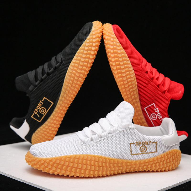 Baskets noires pour hommes Chaussures respirantes en maille Chaussures de sport noires à la mode Chaussures de marche plates et décontractées Chaussures décontractées respirantes Baskets montantes décontractées à lacets pour hommes à la mode